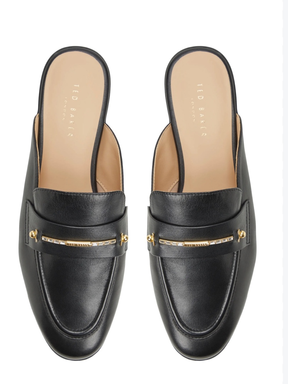 Ted Baker Black Leather Bit Loafer Mule